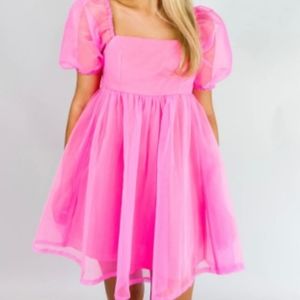 Babydoll puff sleeve mini dress